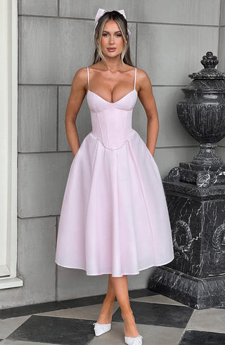 Mariella Midi Dress - Blush - glavon