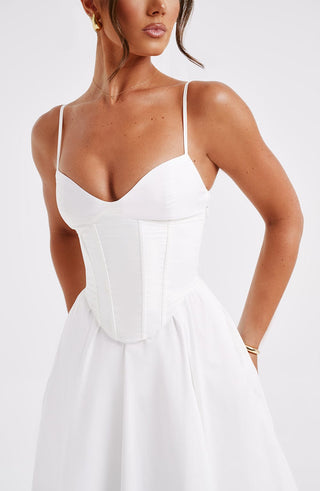 Mariella Midi Dress - Ivory - glavon