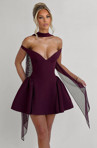 Marla Mini Dress - Cherry Lacquer - glavon