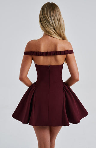 Marla Mini Dress - Cherry Lacquer - glavon
