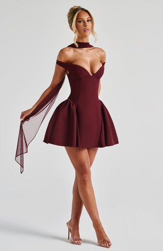 Marla Mini Dress - Cherry Lacquer - glavon