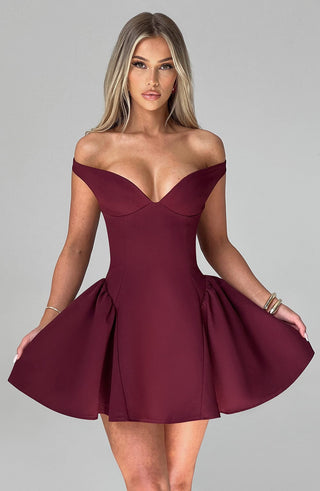 Marla Mini Dress - Cherry Lacquer - glavon