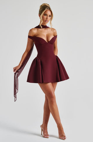 Marla Mini Dress - Cherry Lacquer - glavon
