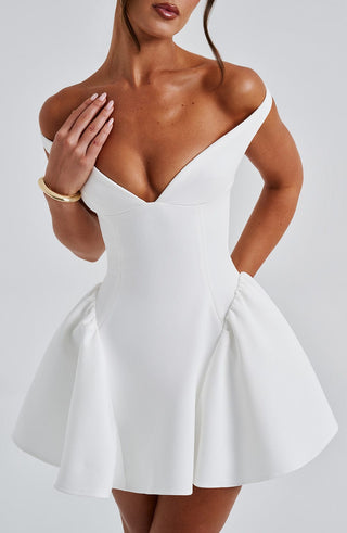 Marla Mini Dress - Ivory - glavon