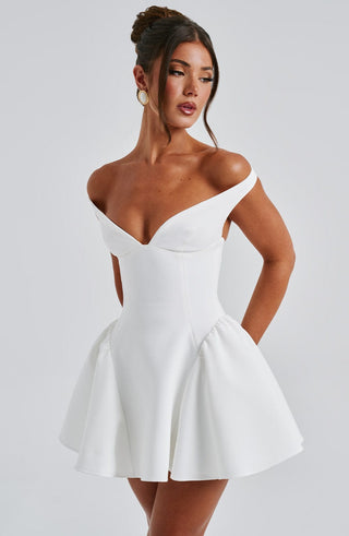 Marla Mini Dress - Ivory - glavon