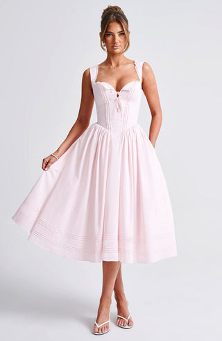 Marlena Midi Dress - Blush - glavon