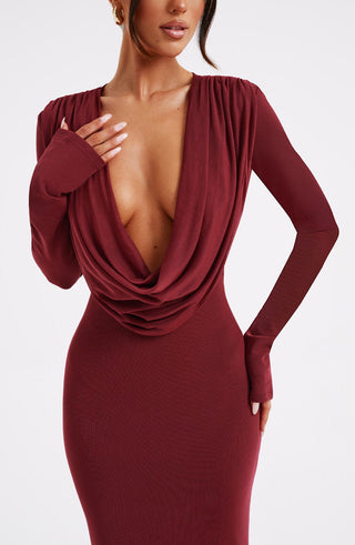 Martina Maxi Dress - Burgundy - glavon