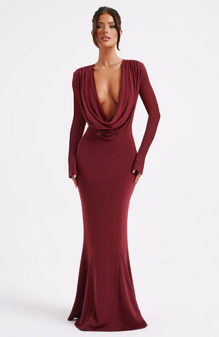 Martina Maxi Dress - Burgundy - glavon