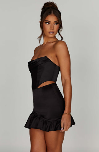 Maura Mini Skirt - Black - glavon