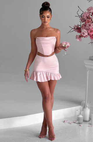 Maura Mini Skirt - Blush - glavon