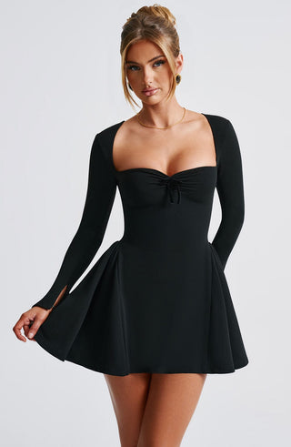 Megan Mini Dress - Black - glavon