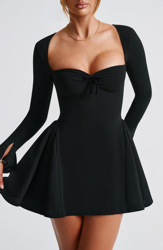Megan Mini Dress - Black - glavon