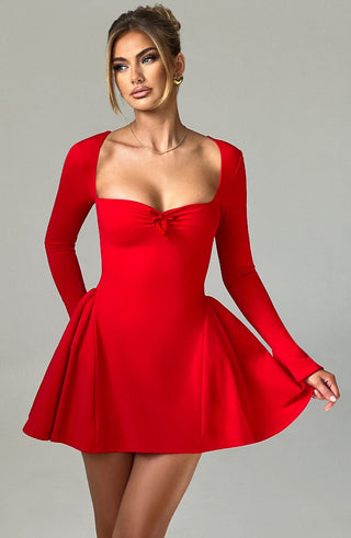 Megan Mini Dress - Red - glavon