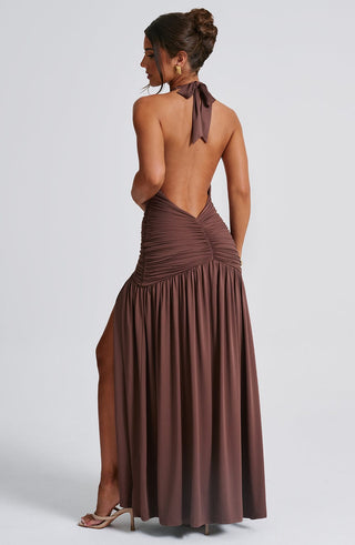 Melania Maxi Dress - Chocolate - glavon
