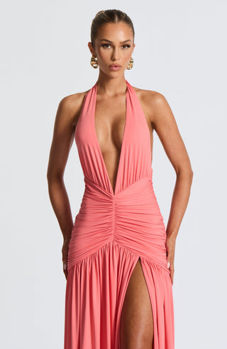 Melania Maxi Dress - Coral Pink - glavon