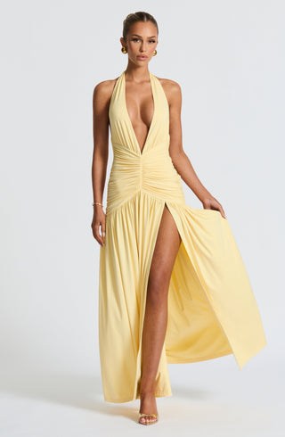 Melania Maxi Dress - Lemon - glavon