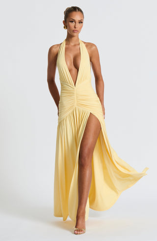 Melania Maxi Dress - Lemon - glavon