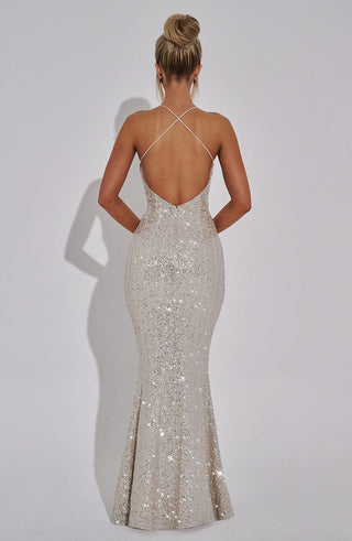 Meridith Maxi Dress - Champagne - glavon