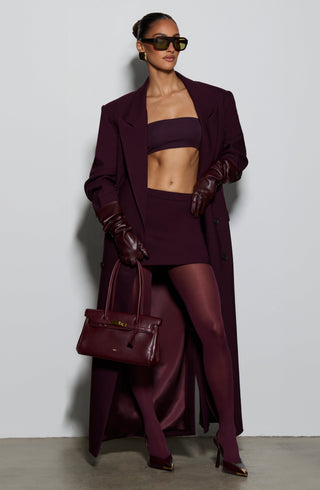 Michelle Coat - Plum - glavon