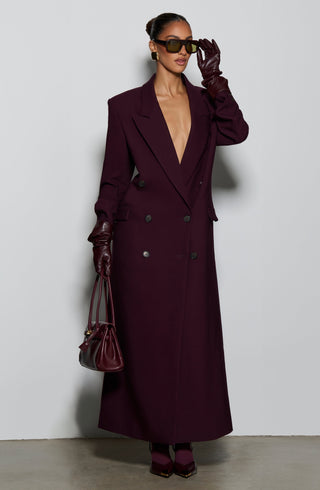 Michelle Coat - Plum - glavon