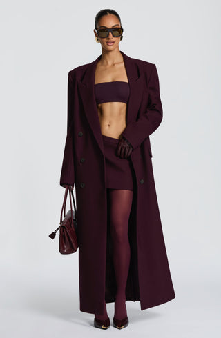 Michelle Coat - Plum - glavon