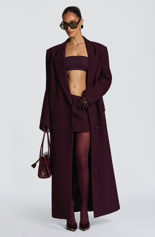 Michelle Coat - Plum - glavon