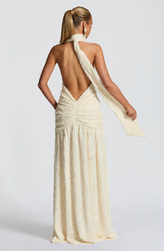 Minerva Maxi Dress - Ivory - glavon