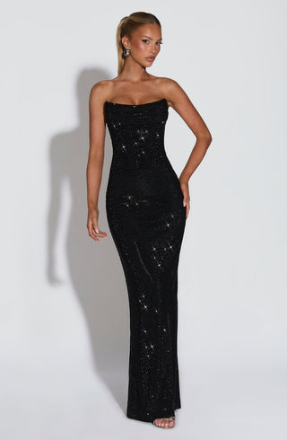 Mirabella Maxi Dress - Black - glavon