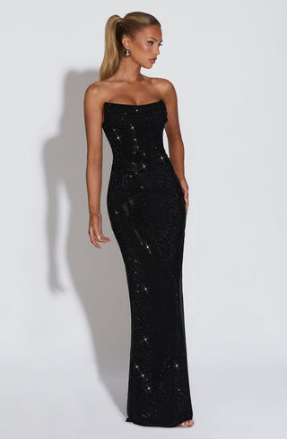 Mirabella Maxi Dress - Black - glavon