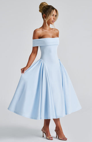 Miranda Midi Dress - Blue - glavon