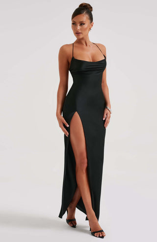 Misha Maxi Dress - Black - glavon