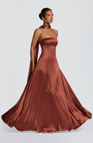 Morven Maxi Dress - Rust - glavon