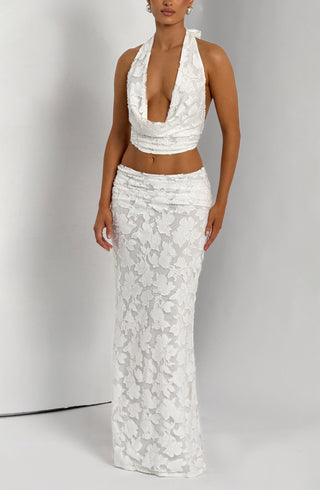 Myra Maxi Skirt - Ivory - glavon