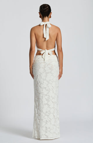 Myra Maxi Skirt - Ivory - glavon