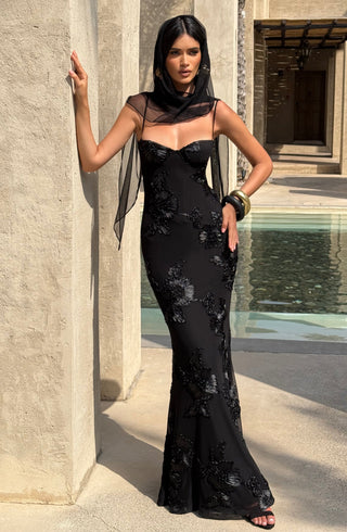 Nefertiti Maxi Dress - Black - glavon