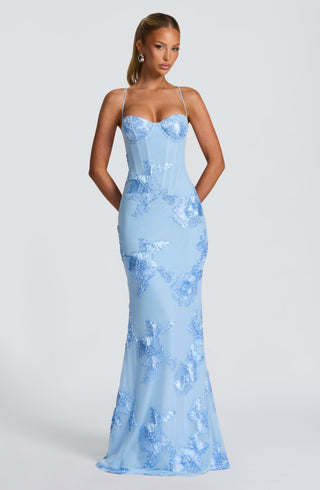 Nefertiti Maxi Dress - Glacier Blue - glavon