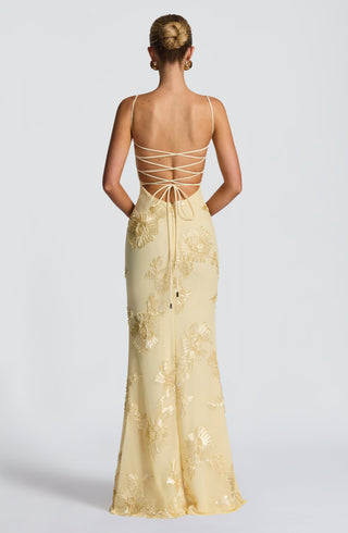 Nefertiti Maxi Dress - Lemon - glavon