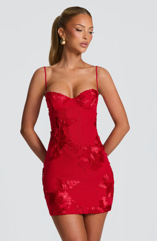 Nefertiti Mini Dress - Red - glavon