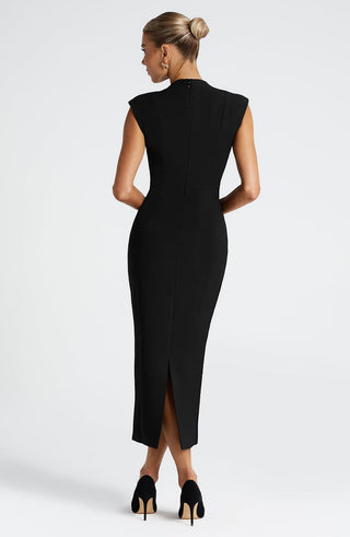 Nellie Midi Dress - Black - glavon
