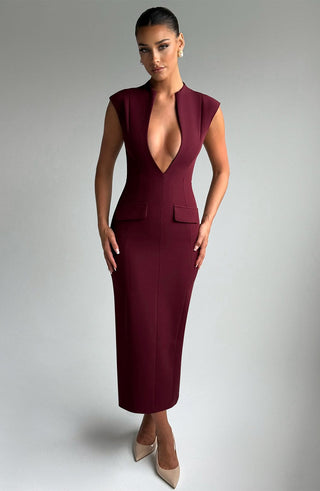 Nellie Midi Dress - Cherry Lacquer - glavon