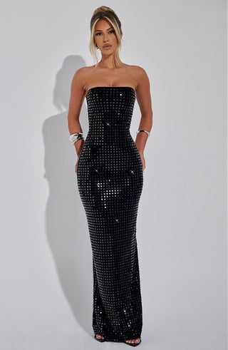 Neriah Maxi Dress - Black - glavon