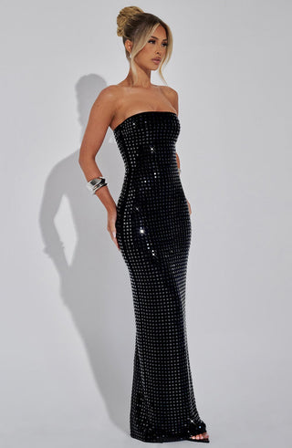 Neriah Maxi Dress - Black - glavon