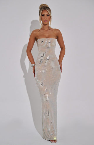 Neriah Maxi Dress - Nude - glavon