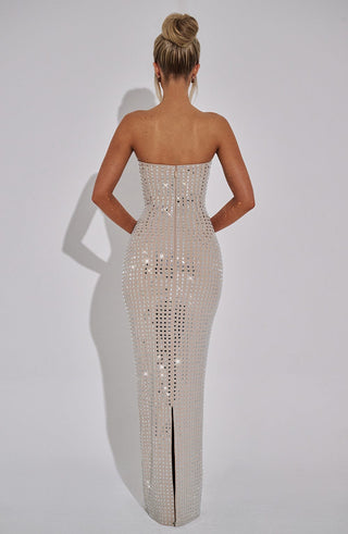 Neriah Maxi Dress - Nude - glavon