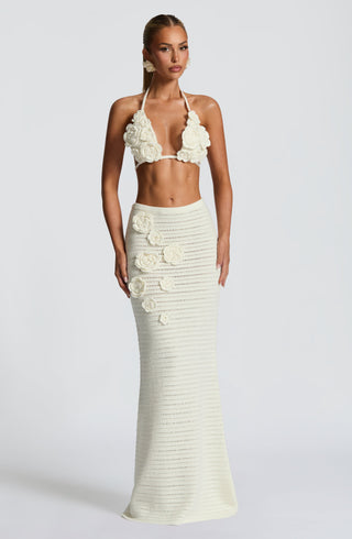 Nerida Maxi Skirt - Ivory - glavon