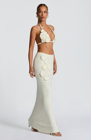 Nerida Maxi Skirt - Ivory - glavon
