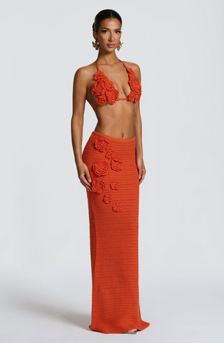 Nerida Maxi Skirt - Orange - glavon