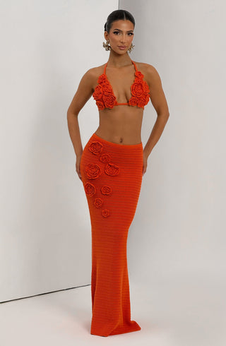 Nerida Maxi Skirt - Orange - glavon