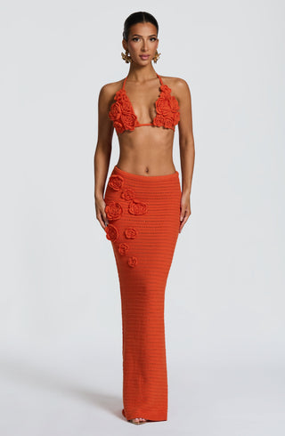 Nerida Maxi Skirt - Orange - glavon