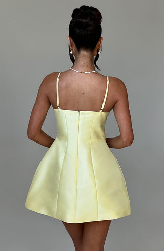 Nicole Mini Dress - Lemon - glavon